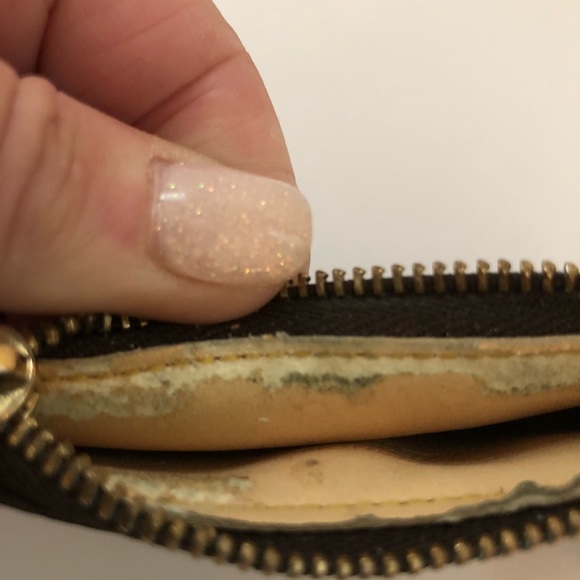 Cles Coin Case Pink Cherry Blossom Mono Canvas - Picture 7 of 8